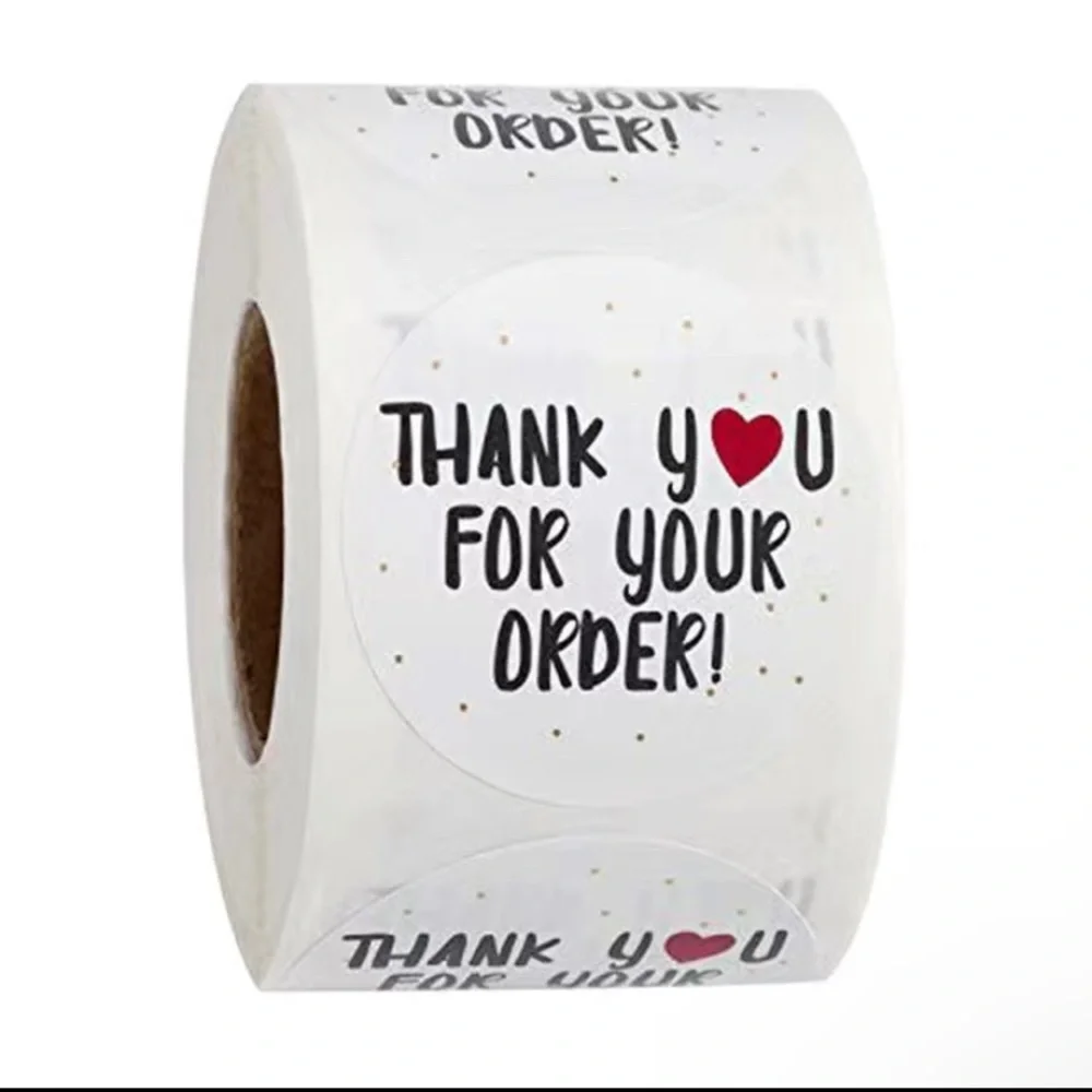 500pc thank you for your order‎ stickers